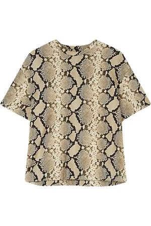 Jil Sander Playera con estampado de piel de serpiente