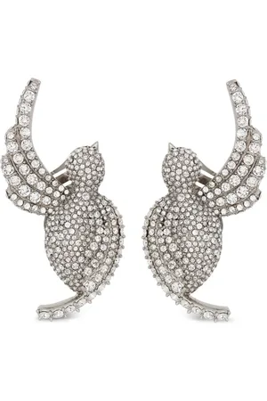 Balmain Aretes Swallow con detalles de strass
