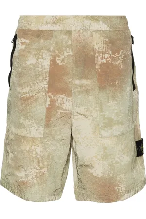 Stone Island Shorts deportivos con estampado abstracto