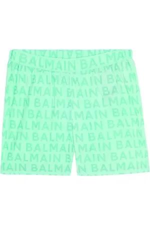 Balmain Shorts de playa con logo estampado