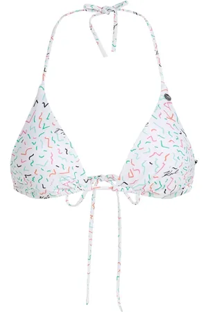 Karl Lagerfeld Top de bikini estilo triángulo con estampado geométrico