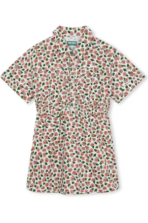Kenzo Vestido camisero con estampado floral