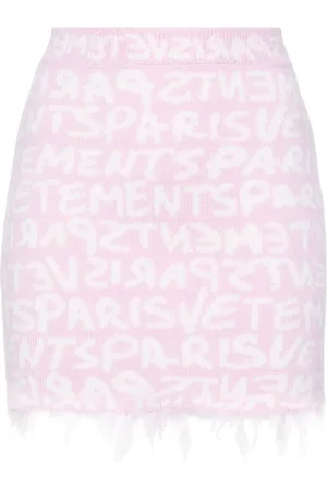 Vetements Falda corta con monograma en jacquard