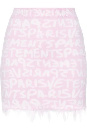 Vetements Falda corta con monograma en jacquard
