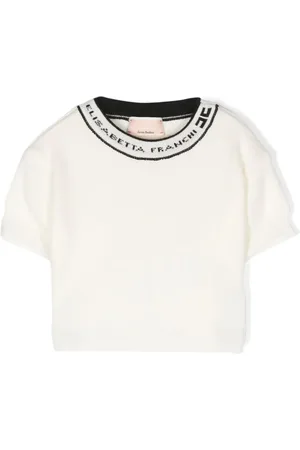 Elisabetta Franchi Playera con logo en el cuello