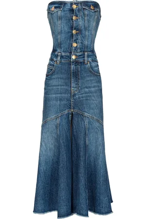 Pinko Vestido de mezclilla estilo bandeau