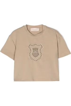 Elisabetta Franchi Playera con bordado inglés