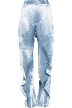 Y / PROJECT Pantalones de satén con volantes