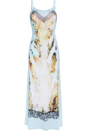 Y / PROJECT Slip dress con estampado gráfico
