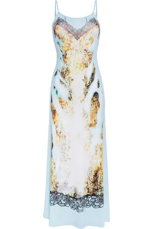 Y / PROJECT Slip dress con estampado gráfico