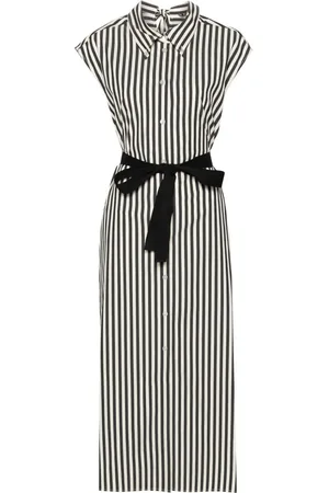 Twin-Set Vestido midi con rayas estampadas
