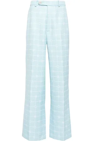 Casablanca Pantalones con monograma de corazón en jacquard