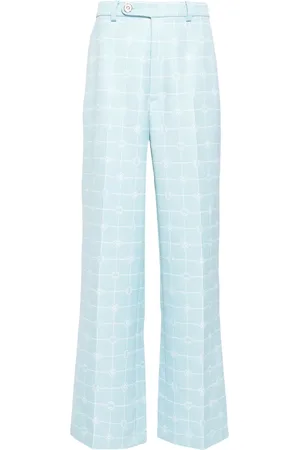 Casablanca Pantalones con monograma de corazón en jacquard
