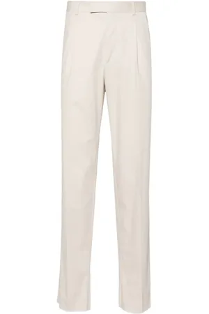 Ermenegildo Zegna Pantalones chinos de popelina con tiro medio