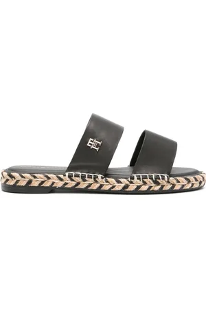 Tommy Hilfiger Flip flops estil alpargatas con placa del logo
