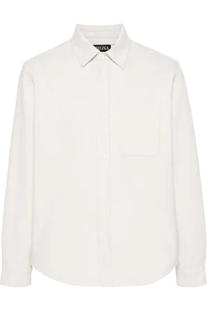 Ermenegildo Zegna Camisa con bolsillo de cuero