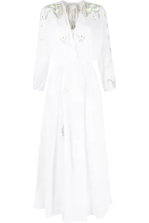 FORTE FORTE Vestido largo con bordado floral