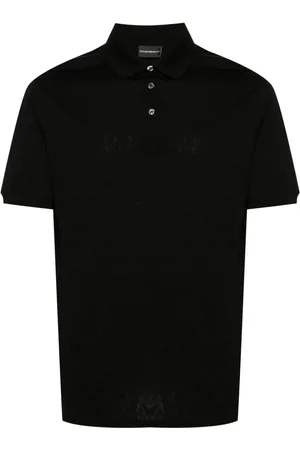 Emporio Armani Playera tipo polo con logo en jacquard