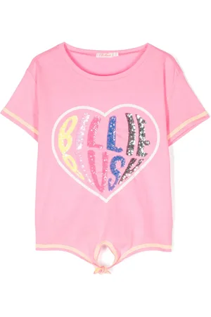 Billieblush Playera con logo de lentejuelas