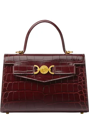 VERSACE Tote con efecto de piel de cocodrilo