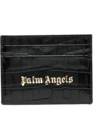 Palm Angels Tarjetero con efecto de piel de cocodrilo