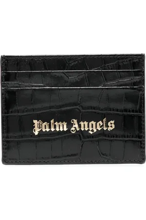Palm Angels Tarjetero con efecto de piel de cocodrilo