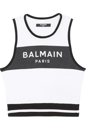 Balmain Sudadera sin mangas con logo estampado