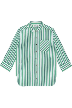 Ganni Camisa con estampado de rayas