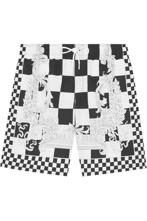 VERSACE Shorts de playa con estampado Barocco