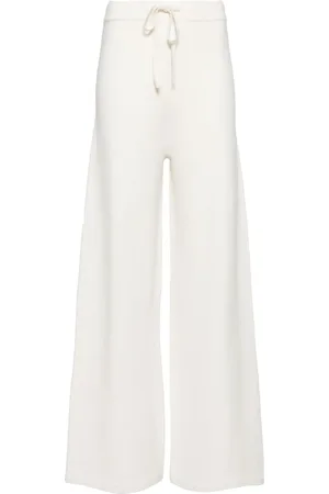 YVES SALOMON Pantalones tejidos con diseño ancho