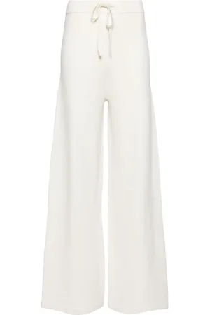 YVES SALOMON Pantalones tejidos con diseño ancho
