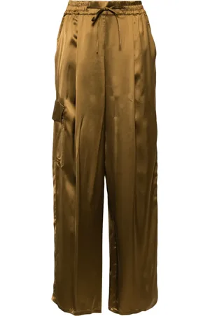 YVES SALOMON Pantalones cargo con diseño ancho