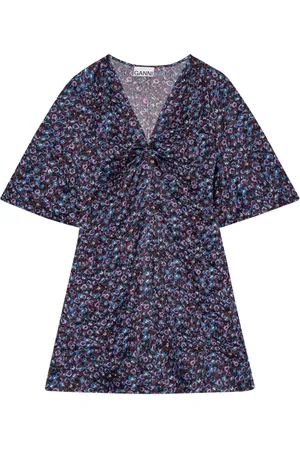 Ganni Vestido corto con efecto satinado