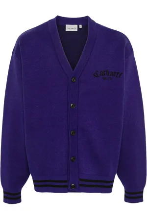 Carhartt Cárdigan tejido con logo en intarsia
