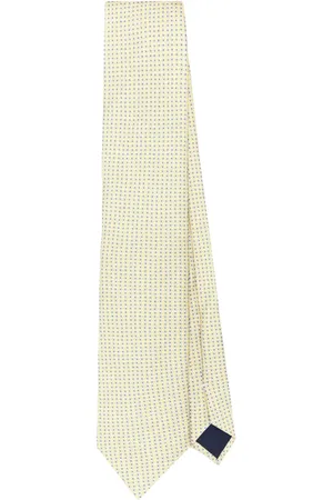 corneliani Corbata de seda con motivo geométrico
