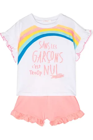 Billieblush Conjunto de shorts con arcoíris estampado