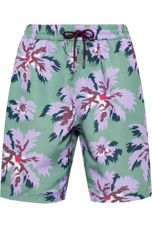 Paul Smith Shorts de playa con estampado de palmera
