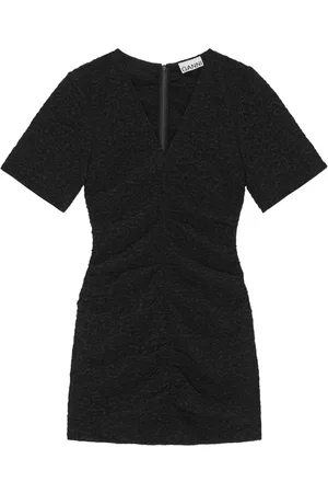 Ganni Vestido texturizado corto