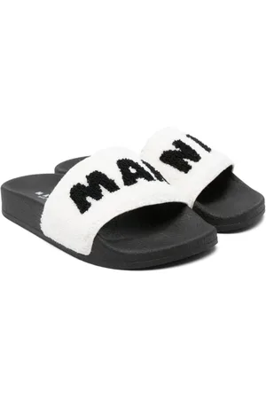 Marni Flip flops con logo en intarsia