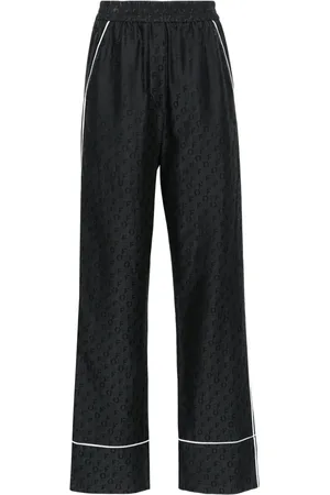 OFF-WHITE Pantalones rectos con logo en jacquard