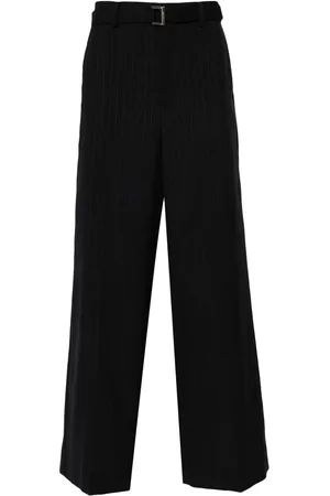 SACAI Pantalones con rayas diplomáticas estampadas