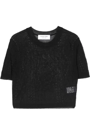 Marine Serre Blusa de tejido calado
