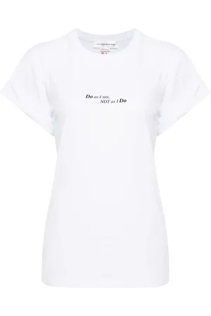 Victoria Beckham Playera con eslogan estampado