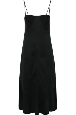 Jil Sander Vestido midi con encaje floral