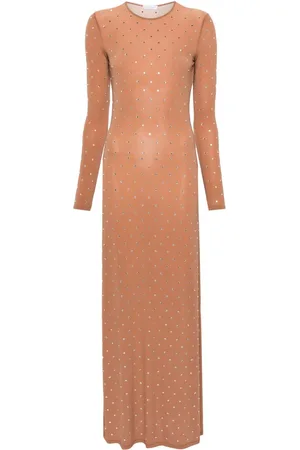 Paco rabanne Vestido largo con detalles de cristal