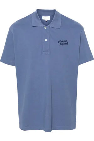 Maison Kitsuné Playera tipo polo con logo bordado