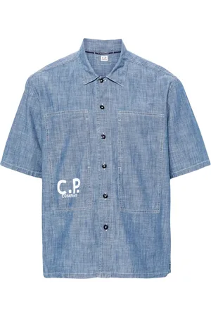 C.P. Company Camisa de mezclilla con logo estampado