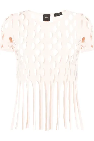 Pinko Playera de tejido flojo con flecos