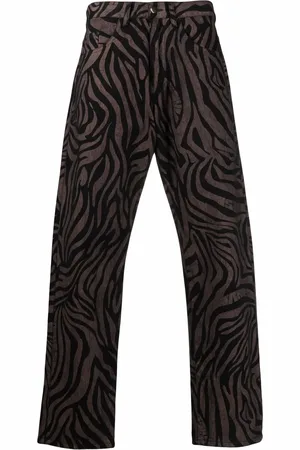 ARIES Jeans rectos con estampado de tigre