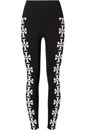 Tory Burch Leggins de tiro alto con monograma
